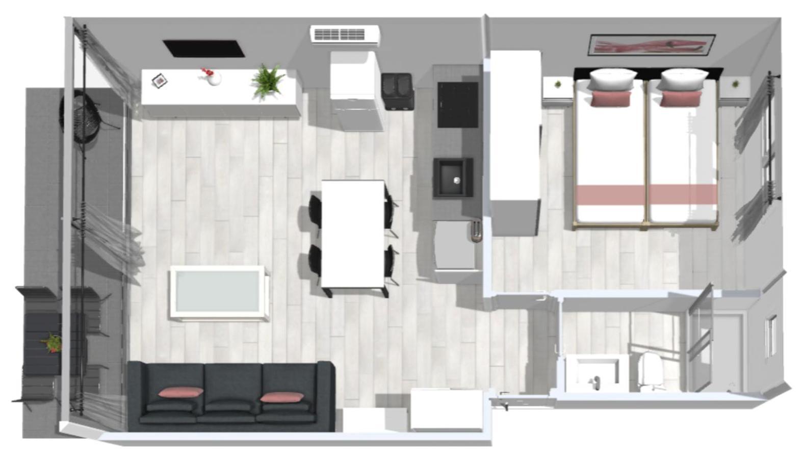 Roses Apartments 2 - Vista Mar Lateral 1Habitacion Zewnętrze zdjęcie
